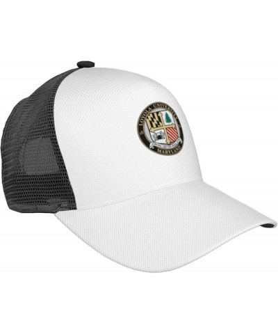 Loyola University Maryland Logo Curved Brim Mesh Baseball Cap Casual Sun Hat for Unisex Black $12.68 Baseball Caps