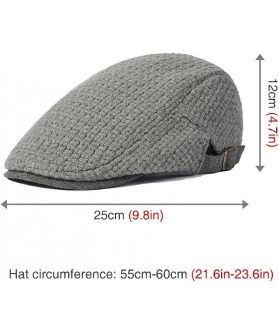 Fashion Men's Cotton Flat Cap Adjustable Ivy Gatsby Newsboy Hat Winter Outdoor Driving Hunting Cap for Men Khaki $9.09 Newsbo...