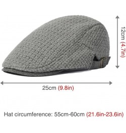 Fashion Men's Cotton Flat Cap Adjustable Ivy Gatsby Newsboy Hat Winter Outdoor Driving Hunting Cap for Men Khaki $9.09 Newsbo...