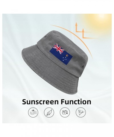 Flag of Victoria (Australia) Bucket Hat for Women Men Summer Travel Sun Hat Outdoor Cap Funny Bucket Hats Gray $14.48 Bucket ...