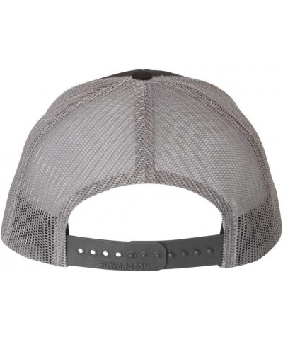 The Dog Father Mesh Back Trucker Cap Engraved Faux-Leather Patch Adjustable Hat Black / Charcoal $17.49 Baseball Caps