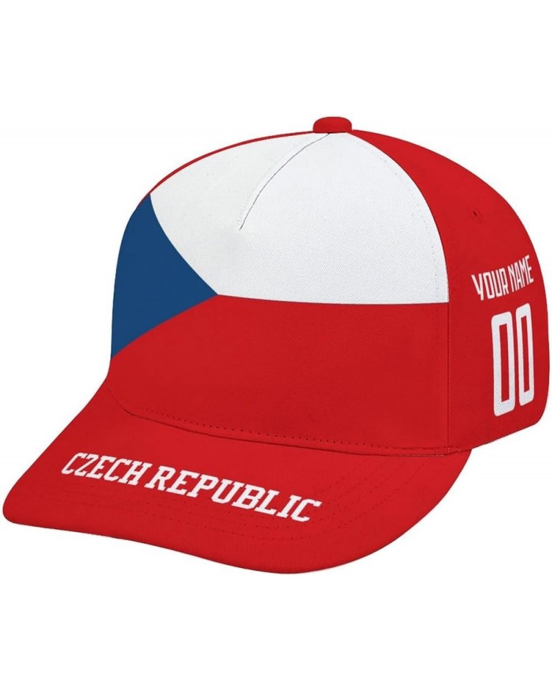 Custom Country Flag Design Baseball Caps National Soccer Team Personalized Number Name for Men Women Youth Sports Gifts Czech...