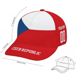 Custom Country Flag Design Baseball Caps National Soccer Team Personalized Number Name for Men Women Youth Sports Gifts Czech...