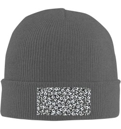 Interesting Fashion Autumn Winter Man Woman Pile of Footballs Print Beanie Hat Warm Hat Knit Hedging Cap Deep Heather $9.20 S...