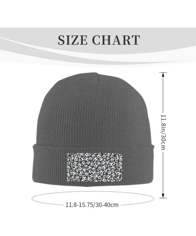 Interesting Fashion Autumn Winter Man Woman Pile of Footballs Print Beanie Hat Warm Hat Knit Hedging Cap Deep Heather $9.20 S...