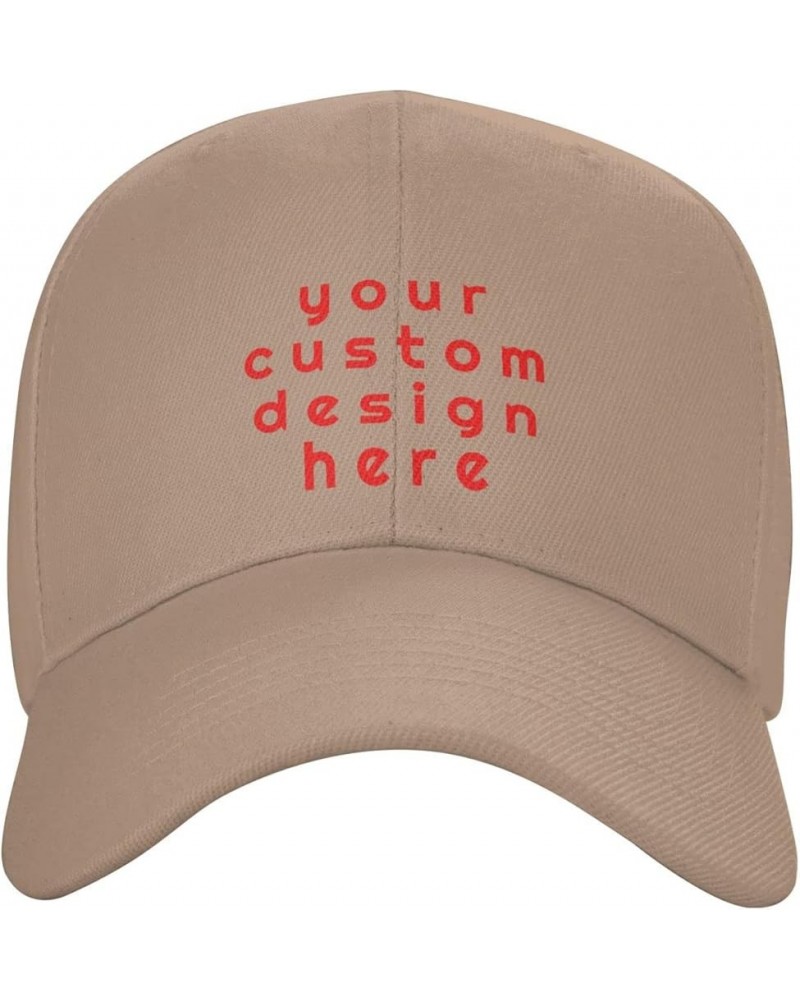 Custom Hats Add Your Text Logo Picture Design Your Personalized Hats Natural $7.91 Baseball Caps