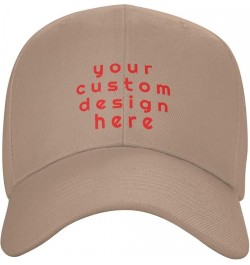 Custom Hats Add Your Text Logo Picture Design Your Personalized Hats Natural $7.91 Baseball Caps