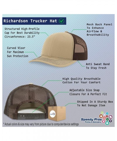 Custom Richardson Trucker Hat Delaware State Map Names Polyester Baseball Cap Khaki Coffee Personalized Text Here $20.99 Base...