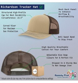 Custom Richardson Trucker Hat Delaware State Map Names Polyester Baseball Cap Khaki Coffee Personalized Text Here $20.99 Base...