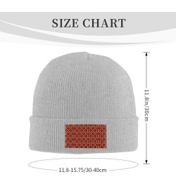 Lingge Print Unisex Warm Knit Hat Cap Winter Cap Cute Soft Warm Outdoor Ski Knit Cap Nightcap Gray $11.30 Skullies & Beanies