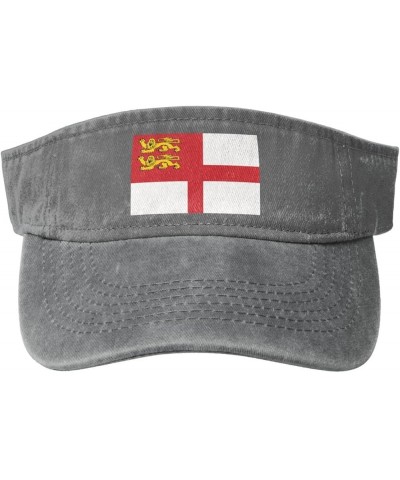 Flag of Sark Sun Hat Sun Visor Hats for Women Men Baseball Cap Golf Hats Gray $10.89 Visors