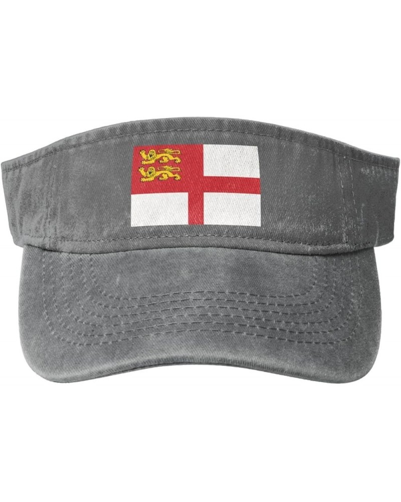 Flag of Sark Sun Hat Sun Visor Hats for Women Men Baseball Cap Golf Hats Gray $10.89 Visors