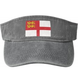 Flag of Sark Sun Hat Sun Visor Hats for Women Men Baseball Cap Golf Hats Gray $10.89 Visors