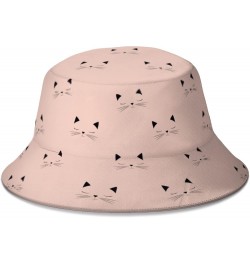 Bucket Hat,Hippie Flower Sun hat Summer hat Foldable Travel Outdoor Activities Cap Men and Women Cute Cat Pink $10.19 Bucket ...