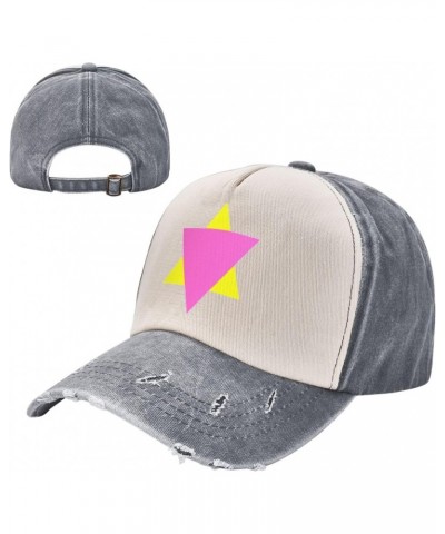 Pink Yellow Triangles Pride Flag LGBT Baseball Cap Adult Adjustable Casual Duck Tongue Hat Golf Caps Trucker Hats $10.15 Base...