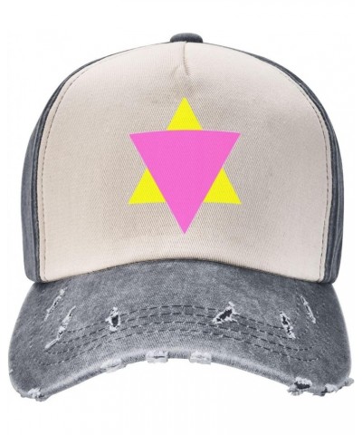 Pink Yellow Triangles Pride Flag LGBT Baseball Cap Adult Adjustable Casual Duck Tongue Hat Golf Caps Trucker Hats $10.15 Base...