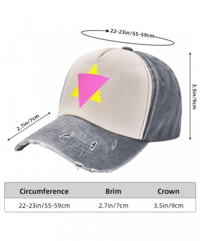 Pink Yellow Triangles Pride Flag LGBT Baseball Cap Adult Adjustable Casual Duck Tongue Hat Golf Caps Trucker Hats $10.15 Base...