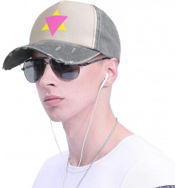 Pink Yellow Triangles Pride Flag LGBT Baseball Cap Adult Adjustable Casual Duck Tongue Hat Golf Caps Trucker Hats $10.15 Base...