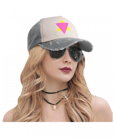 Pink Yellow Triangles Pride Flag LGBT Baseball Cap Adult Adjustable Casual Duck Tongue Hat Golf Caps Trucker Hats $10.15 Base...