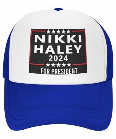 Nikki Haley for 2024 President Trucker Hat Men Mesh Baseball Cap Women Sun Hat Dad Cap Fishing hat Black Blue $11.00 Skullies...