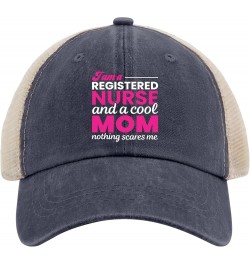 Registered Nurse and Dog Mom Trucker Cap Funny Pickleball Cap for Womens Workout Hat Trendy Sun Visor Hat Purplish Blue04 $10...