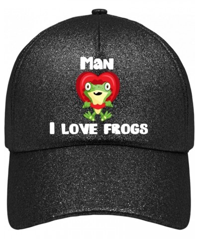 Hats for Men Frog Frog Golf Hats Travel hat Gifts for Men Baseball Hats Suitable for Summer Casual Allblack $9.73 Baseball Caps