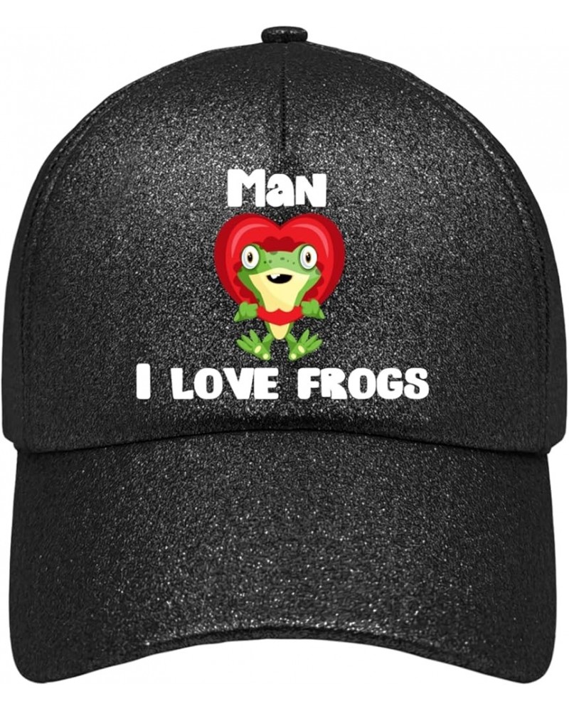 Hats for Men Frog Frog Golf Hats Travel hat Gifts for Men Baseball Hats Suitable for Summer Casual Allblack $9.73 Baseball Caps