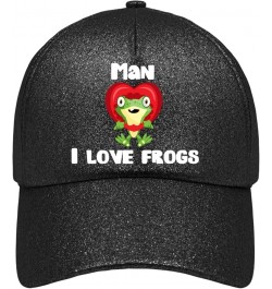 Hats for Men Frog Frog Golf Hats Travel hat Gifts for Men Baseball Hats Suitable for Summer Casual Allblack $9.73 Baseball Caps