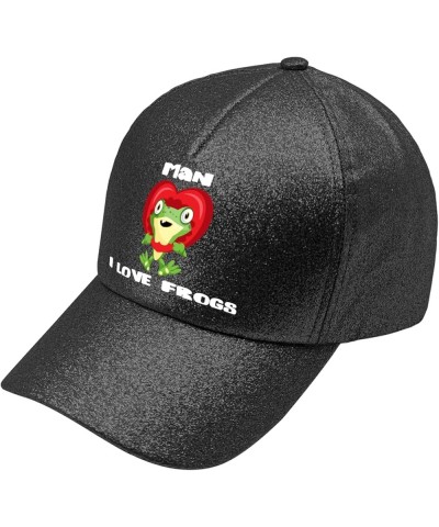 Hats for Men Frog Frog Golf Hats Travel hat Gifts for Men Baseball Hats Suitable for Summer Casual Allblack $9.73 Baseball Caps