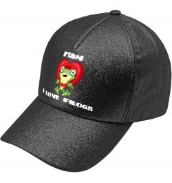 Hats for Men Frog Frog Golf Hats Travel hat Gifts for Men Baseball Hats Suitable for Summer Casual Allblack $9.73 Baseball Caps