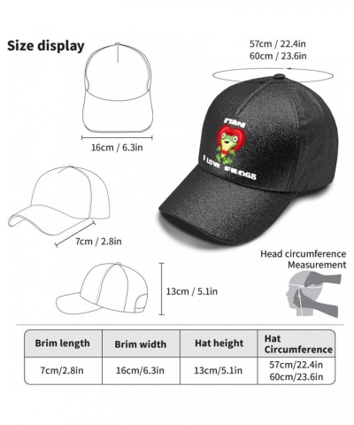 Hats for Men Frog Frog Golf Hats Travel hat Gifts for Men Baseball Hats Suitable for Summer Casual Allblack $9.73 Baseball Caps