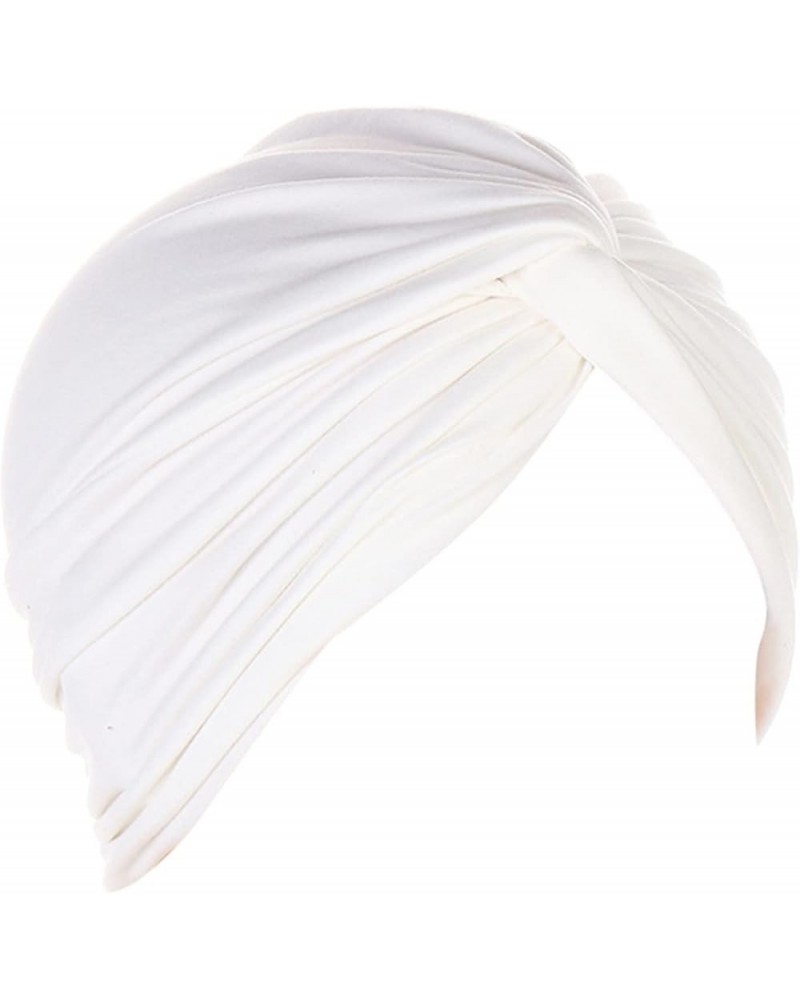 Chemo Headwear Turbans for Women Long Hair Head Scarf Headwraps Cancer Hats White $6.53 Skullies & Beanies