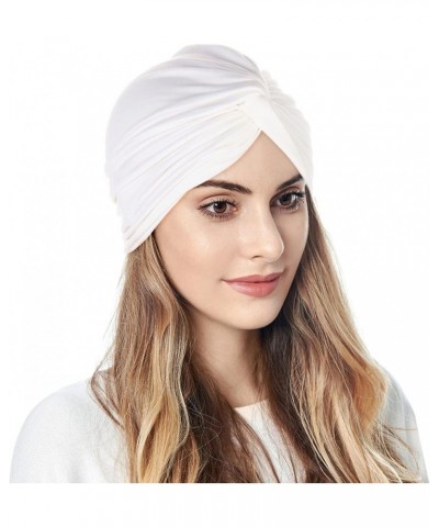 Chemo Headwear Turbans for Women Long Hair Head Scarf Headwraps Cancer Hats White $6.53 Skullies & Beanies