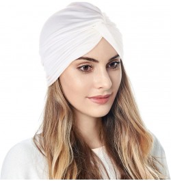 Chemo Headwear Turbans for Women Long Hair Head Scarf Headwraps Cancer Hats White $6.53 Skullies & Beanies