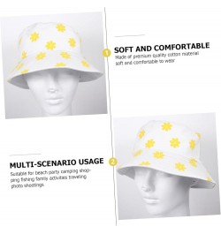 2 Pcs Flower Bucket Hat Lovely Fisherman Hat Flower Printed Bucket Hat Cap -uv Fisherman Cap Whitex3pcs $12.19 Bucket Hats