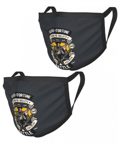 Soldier Vintage Badge Face Mask 2 Pcs Face Cover Reusable Washable Breathable for Men Women Balaclavas Bandanas Black $12.38 ...