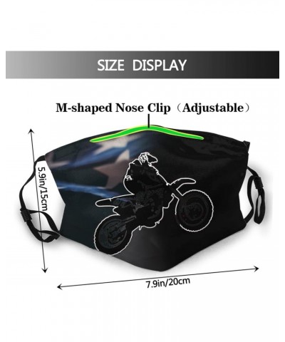 Dirt Bike Motocross USA Flag Face Mask Adjustable Breathable Balaclava with Filter $8.56 Balaclavas