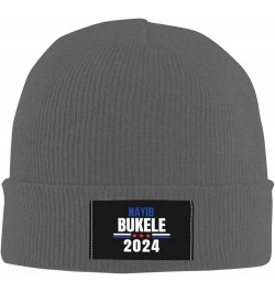 Nayib Bukele 2024 Beanie Hat Adult Warm Skull Cap Casual Skiing Hat Classic Knit Hat for Mens Womens Deep Heather $13.85 Skul...