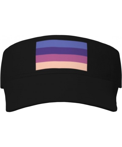 New Pride Flag Intersex Visor Cap Adjustable Uv Protection Sun Visor Hats Empty Top Baseball Hat for Women and Men Black $14....