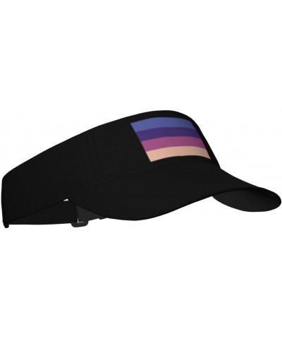 New Pride Flag Intersex Visor Cap Adjustable Uv Protection Sun Visor Hats Empty Top Baseball Hat for Women and Men Black $14....