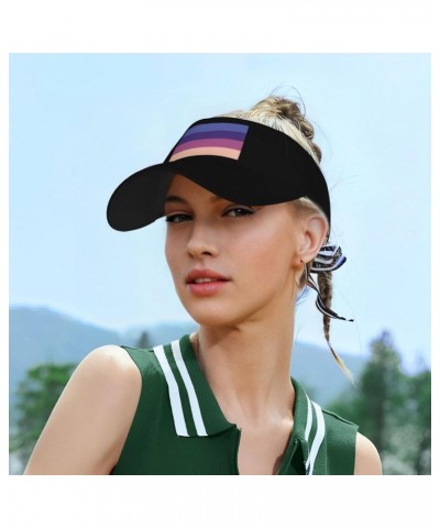 New Pride Flag Intersex Visor Cap Adjustable Uv Protection Sun Visor Hats Empty Top Baseball Hat for Women and Men Black $14....