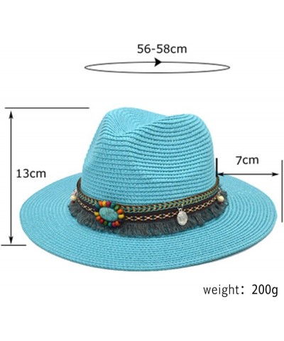 Adults Unisex Retro Western Cowboy Riding Hat Leather Belt Wide Cap Straw Hat Men's Party Outfit Red $11.52 Cowboy Hats