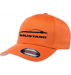 2015-20 Ford Mustang Coupe Classic Outline Design Flexfit 6277 Athletic Baseball Fitted Hat Cap Orange $18.97 Baseball Caps