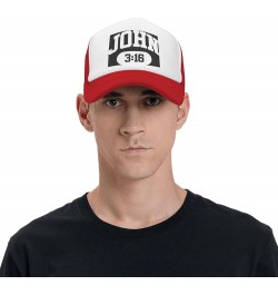 John 3:16 Christian Faith Believer Jesus Baseball Cap Men Mesh Trucker Hat Women Dad Hat Ponytail Hat Black Red $10.26 Baseba...