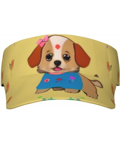 Adorable Cartoon Dog Adjustable Sun Visor Cap Perfect for Men, Women - Ideal for Beach, Sports & Outdoor Activities Adorable ...