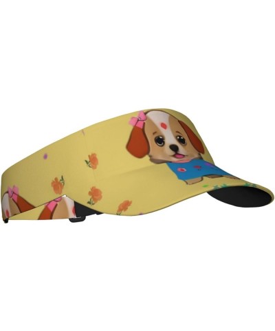 Adorable Cartoon Dog Adjustable Sun Visor Cap Perfect for Men, Women - Ideal for Beach, Sports & Outdoor Activities Adorable ...