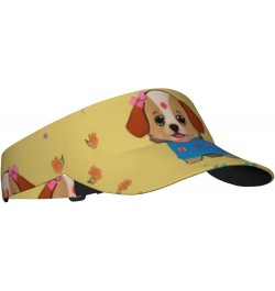 Adorable Cartoon Dog Adjustable Sun Visor Cap Perfect for Men, Women - Ideal for Beach, Sports & Outdoor Activities Adorable ...