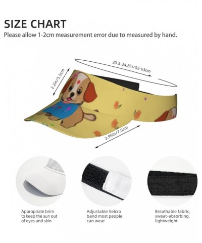 Adorable Cartoon Dog Adjustable Sun Visor Cap Perfect for Men, Women - Ideal for Beach, Sports & Outdoor Activities Adorable ...