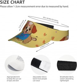 Adorable Cartoon Dog Adjustable Sun Visor Cap Perfect for Men, Women - Ideal for Beach, Sports & Outdoor Activities Adorable ...