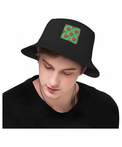 Airship Seamless Pattern Bucket Hat for Men Women Boonie Hat Outdoor Summer Vacation Beach Travel Fishing Cap Black $11.20 Bu...